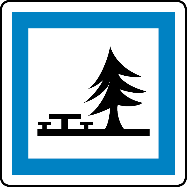 Panneaux d'aire de repos et d'aire de services CE 7