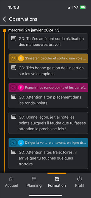 onglet-observations-appli-codes-rousseau-eleve