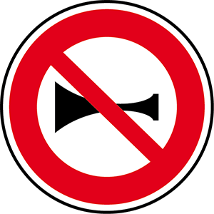 Panneau signaux sonores interdits