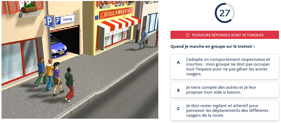 Entraînement ASSR 1 et 2, passage en ligne gratuit | Codes Rousseau
